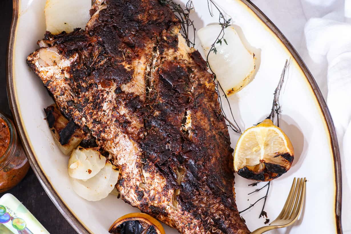 Whole Roasted or Grilled Red Snapper Recipe