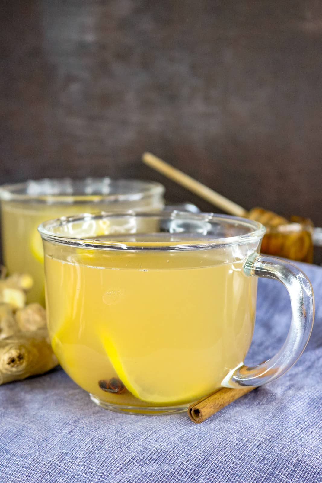 Immune bost detox drink in clear glass