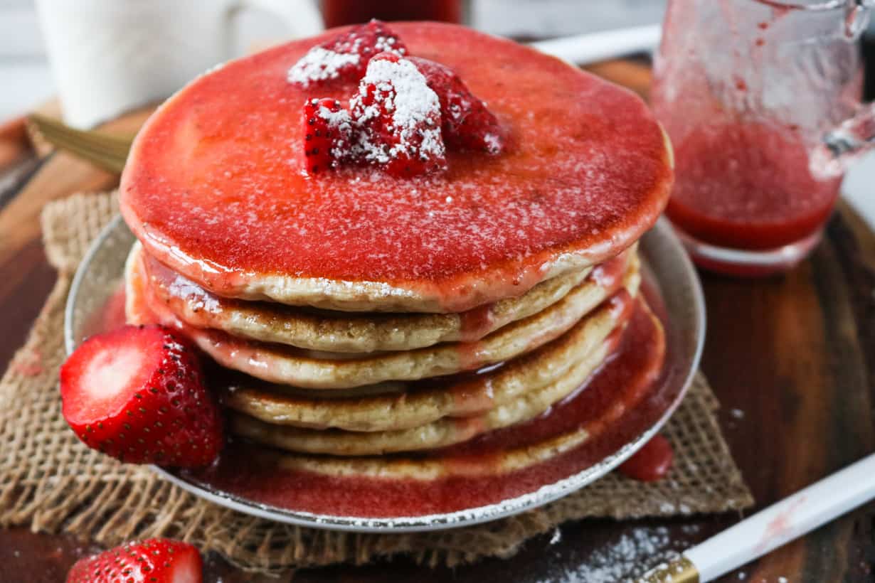 Fresh Strawberry Pancake Recipe - Savory Thoughts