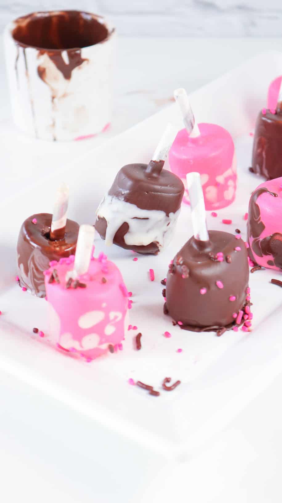 dipped marshmallows covered in chocolate