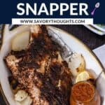 grilled red snapper Recipe Pin