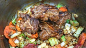 Sear oxtail in instant pot