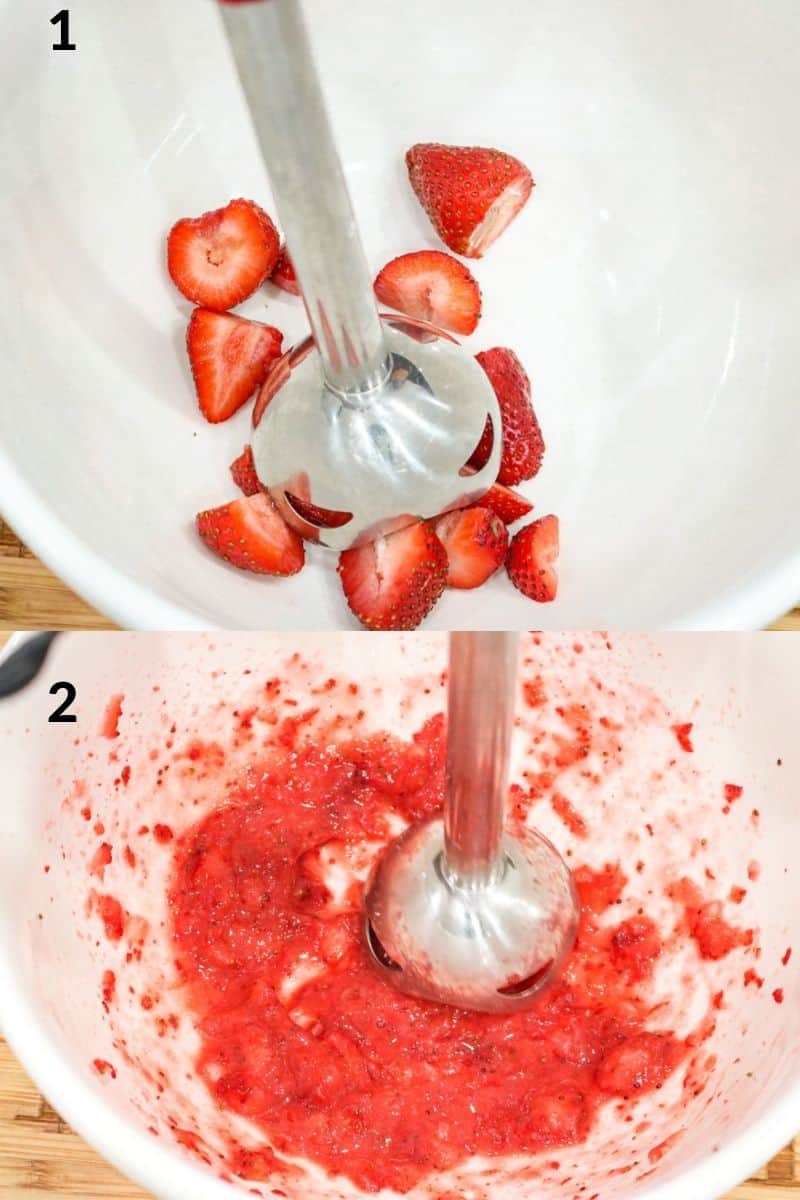 photo guide to blend strawberries