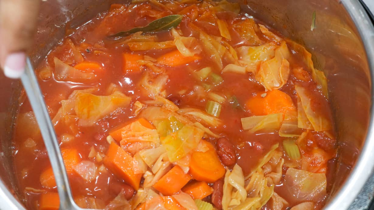 cooked soup in instant pot