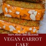 Carrot Cake Bread Pinterest Pin - Savory Thoughts