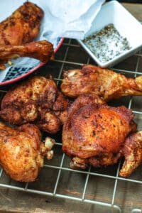chicken on rack