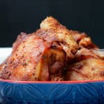 horizontal view picture of chicken on plate