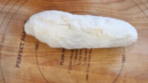dough rolled into a log