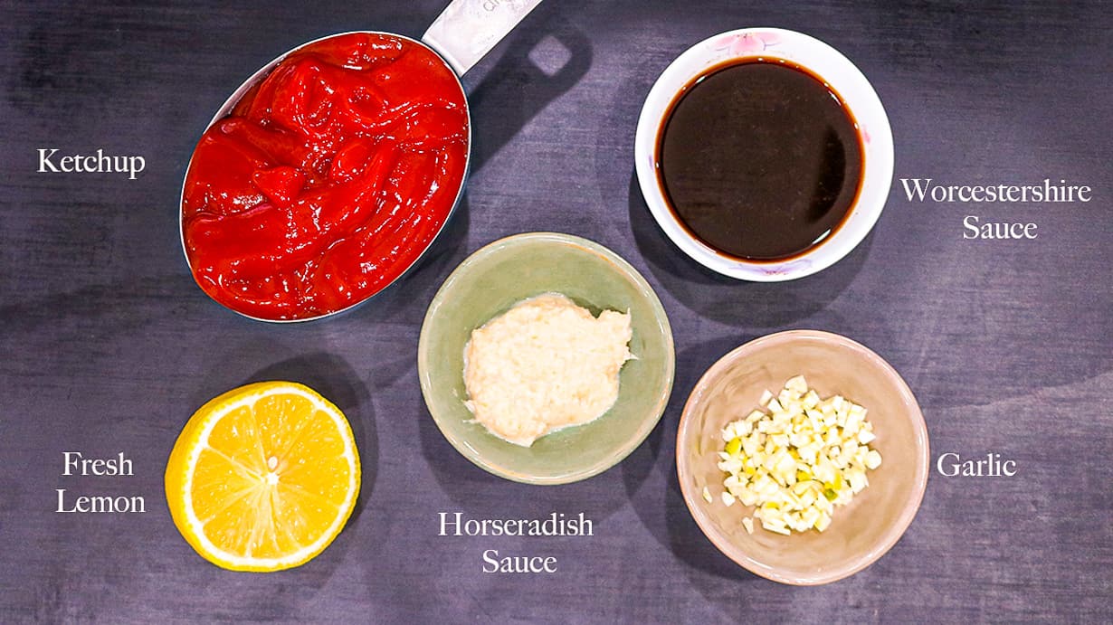Ingredients listed on a blackboard