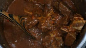 cooked stew in instant pot