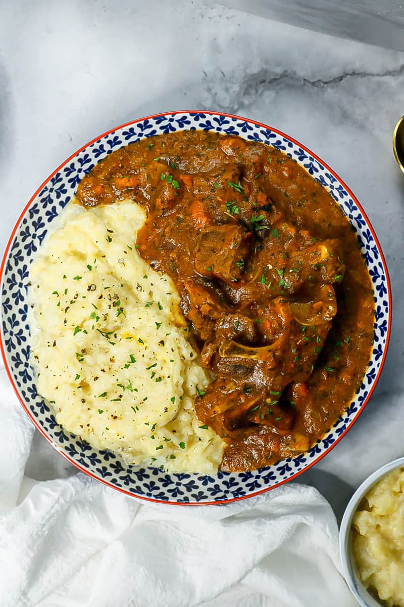 stew and turnip mas in plate