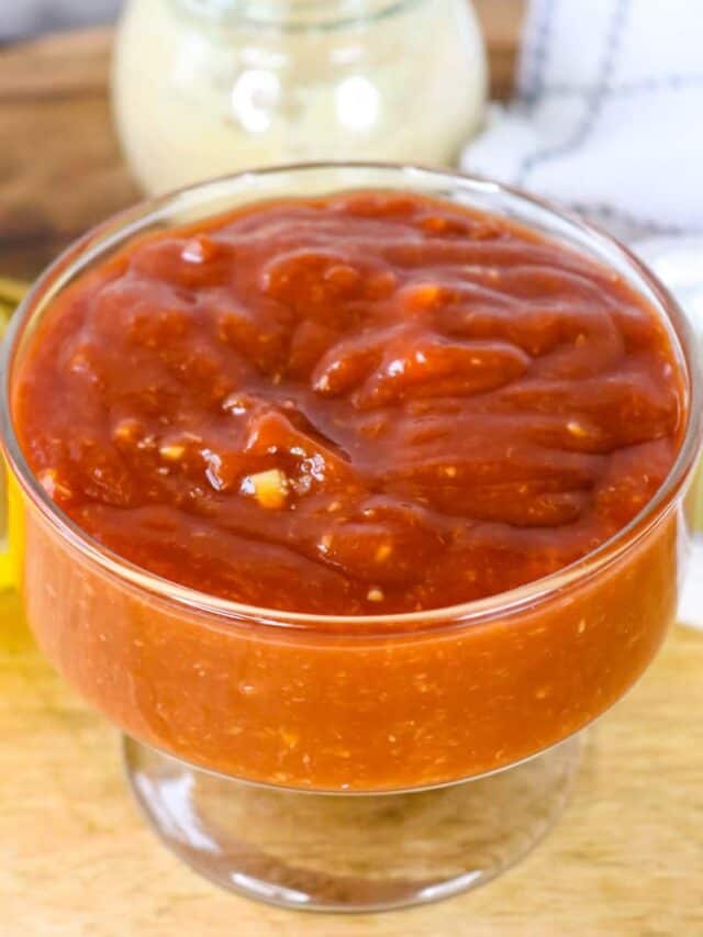 Horseradish sauce in glass jar