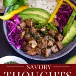 AIR FRYER STEAKE BITES PINTEREST PIN