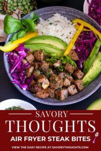 AIR FRYER STEAKE BITES PINTEREST PIN