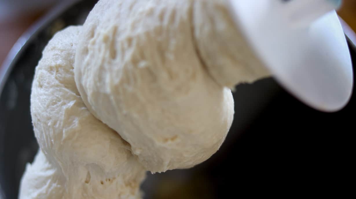 Dough on hook
