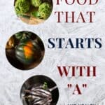 food that starts with A pinterest pin