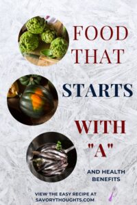 food that starts with A pinterest pin