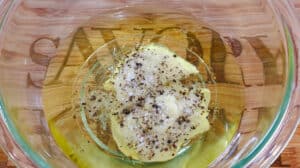 garden salad dressing in bowl