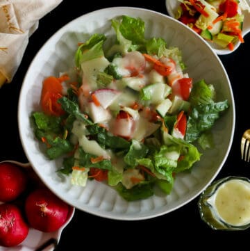 garden salad in large bowl