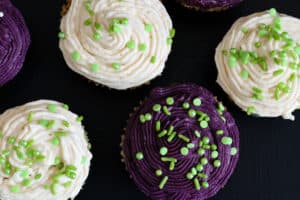 cupcakes on black board