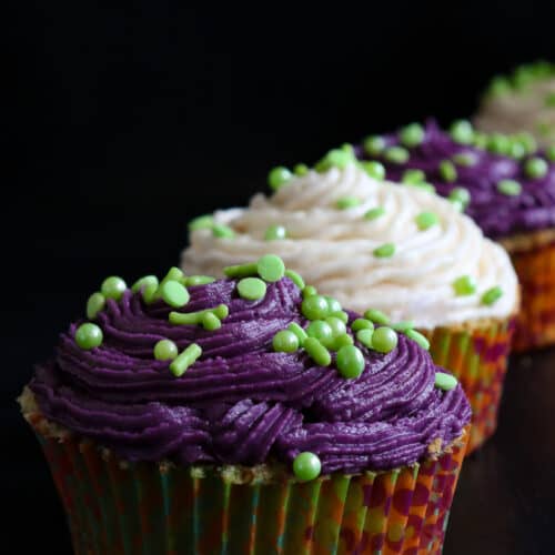 cupcakes on black board