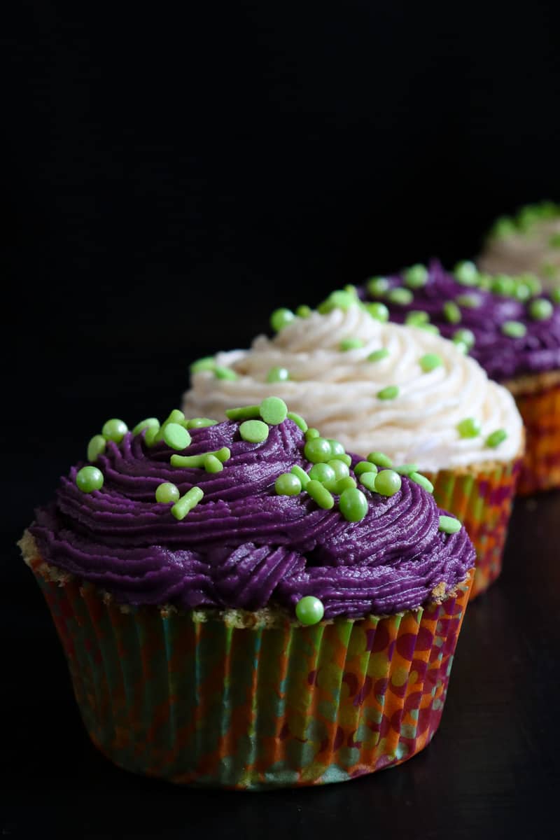 cupcakes on black board