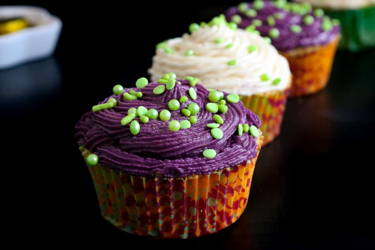 cupcakes on black board