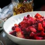 Salad Russe in large white plate