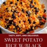 Sweet Potato Rice Recipe Pinterest Pin