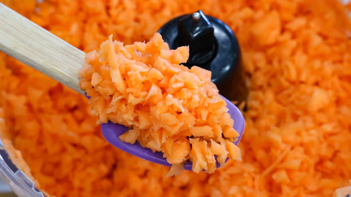 spoonful of sweet potato rice