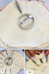 dough being twisted in steps