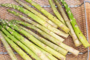 asparagus on cutting board