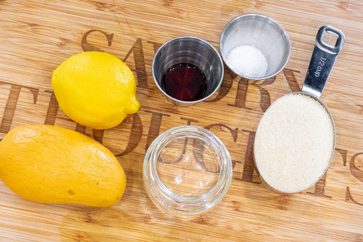 Ingredients on cutting board