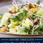 Homemade Caesar Salad Recipe Pinterest Pin