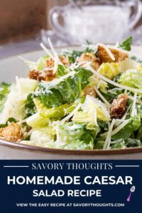 Homemade Caesar Salad Recipe Pinterest Pin