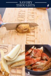 step by step guide to make seasoned wedges