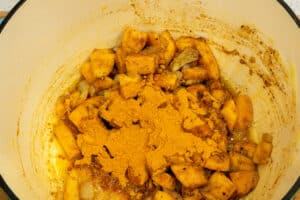 seasoned mango in pot