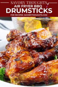 BBQ Air Fryer Drumsticks Recipe PIN