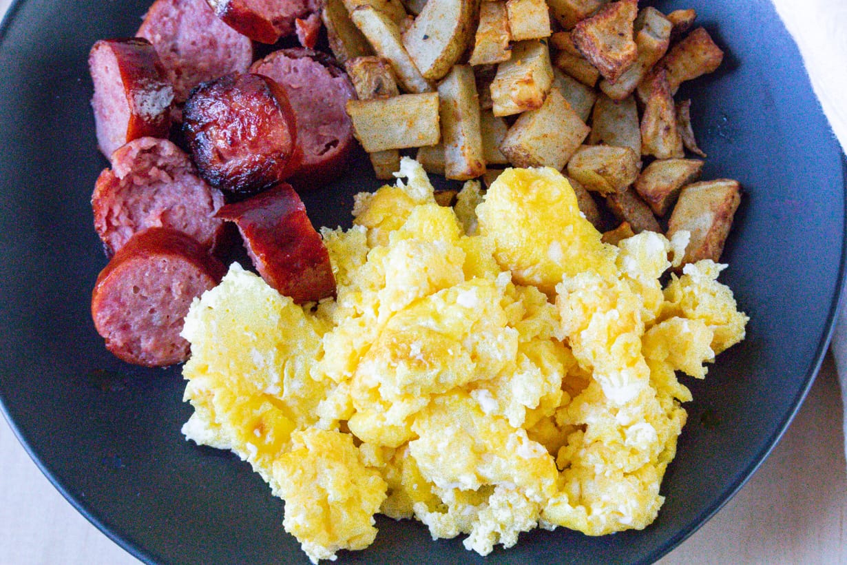 Perfectly Cooked Scrambled Eggs In Air Fryer Savory Thoughts
