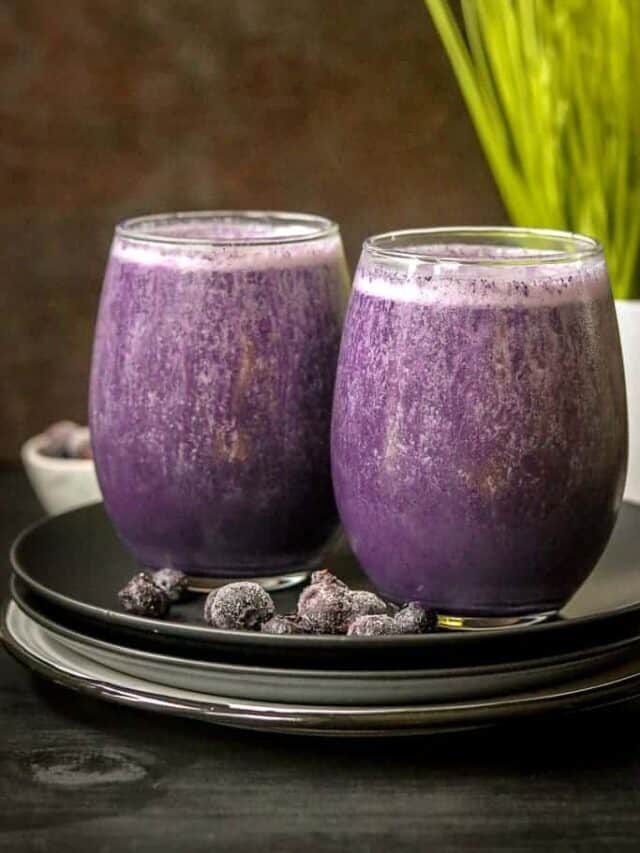 Blueberry Smoothie With Almond Milk