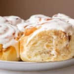 air fryer cinnamon rolls on plate