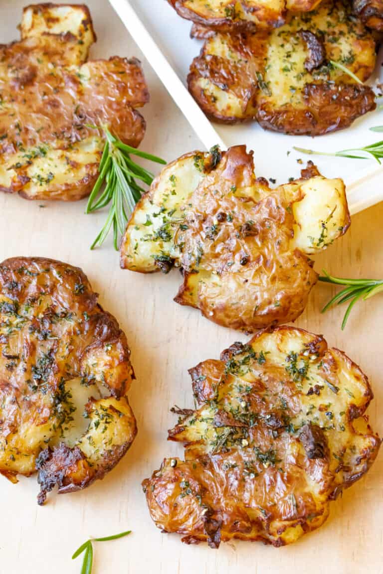 Air Fryer Smashed Potatoes Savory Thoughts