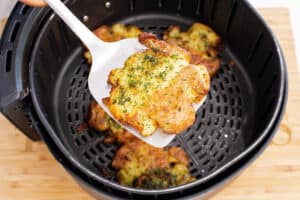 potatoes on spatula