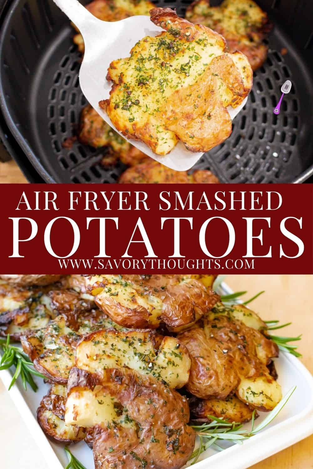 Air Fryer Smashed Potatoes - Savory Thoughts