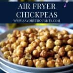 roasted chickpeas in white plate