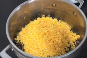 cornmeal over beans