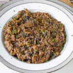 Haitian Mayi Moulen In white plate.