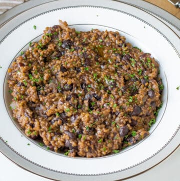 Haitian Mayi Moulen In white plate.