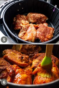 Chicken Thighs in air fryer basket