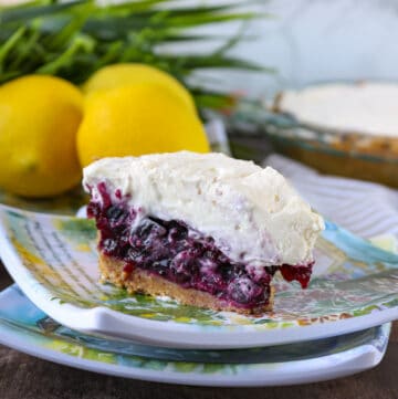 slice of pie on plate